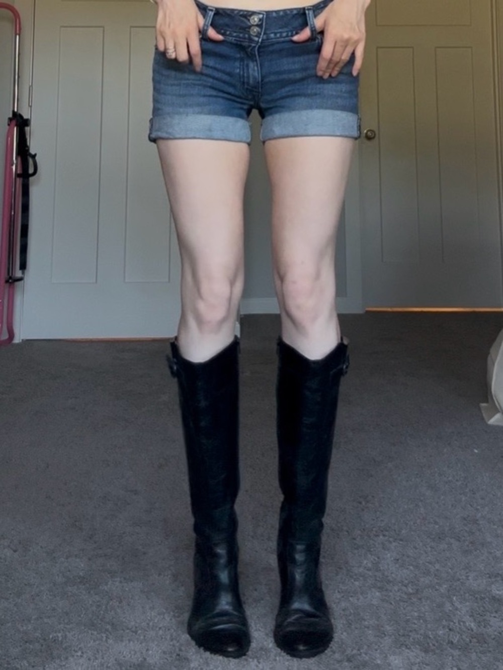 Born Shoes Black Leather knee-high boots